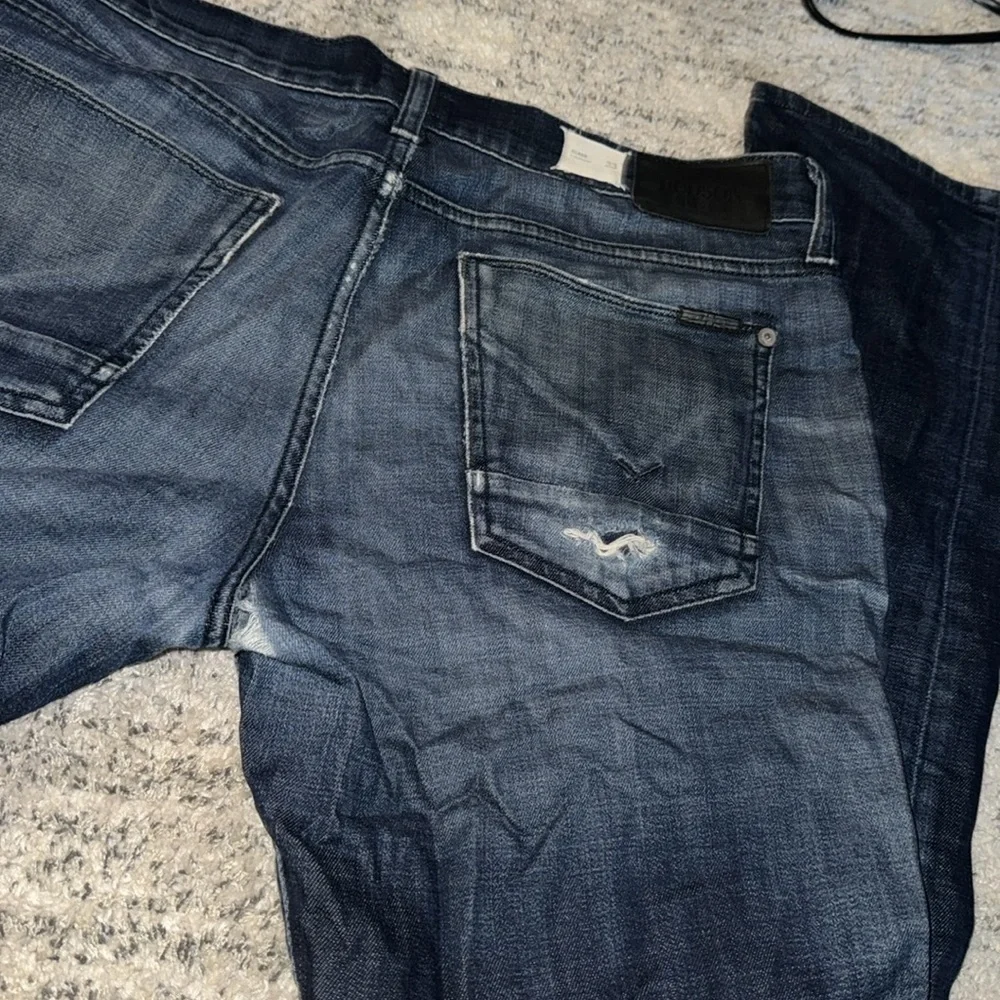 Hudson denim blue jeans men’s pants distressed Blake style Slim Straight Leg 33​ - Picture 7 of 12